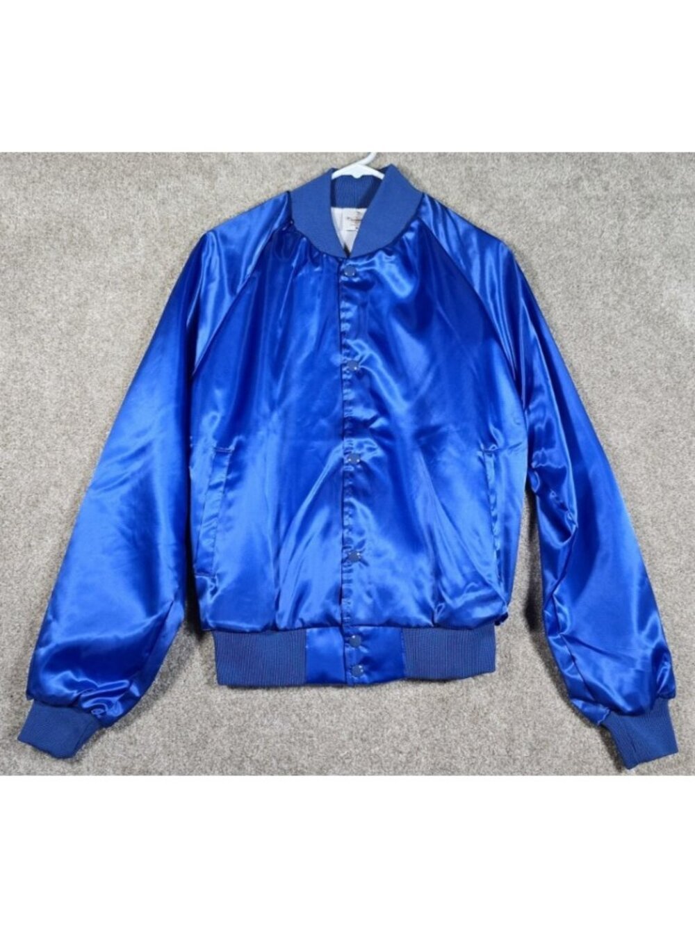 Billy Ray Cyrus Vtg Blue Satin Embroidered Script USA Country Music Jacket Men M - Picture 2 of 16